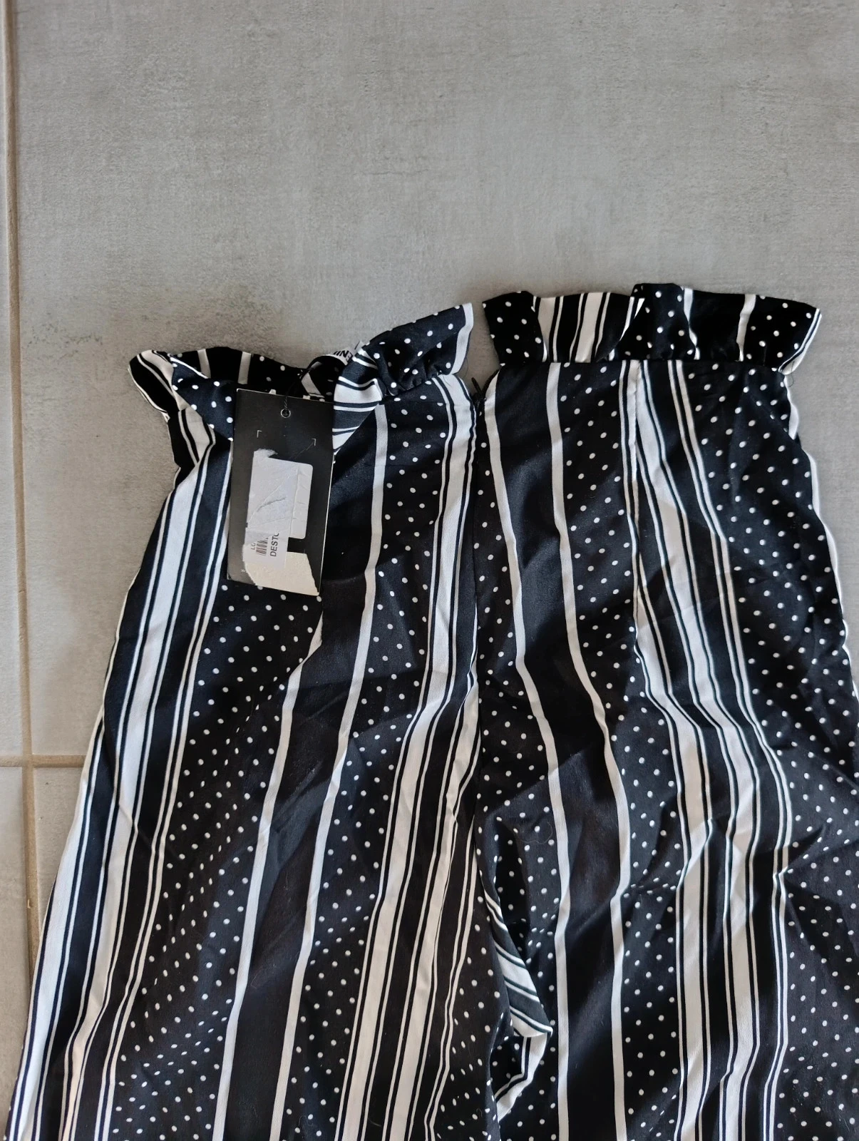 Black and white striped & polka dot Saint Genies flowy pants - Size 34 - New with tag – photo 6